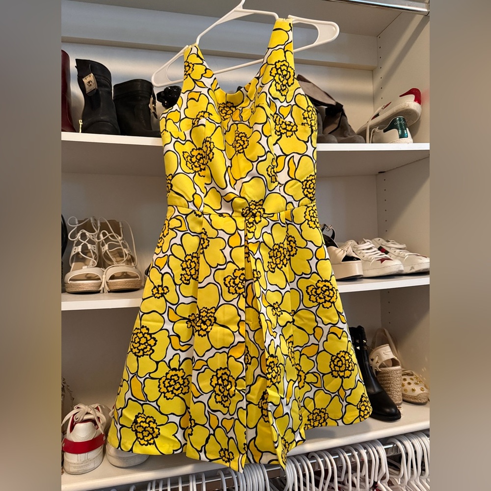 Yellow Floral A-Line Sundress